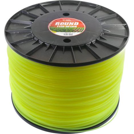Rotolo 10 Kg filo Giallo Fluo Quadro diametro 3 mm Lunghezza 1100 metri