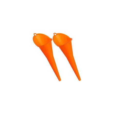 Lot de 2 entonnoirs polyvalents en plastique à long goulot pour huiles et liquides automobiles (1/5)