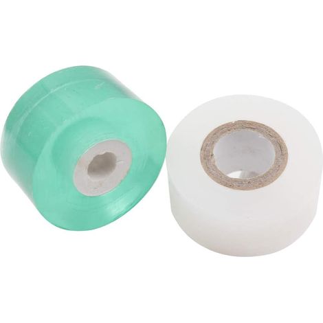 2 rouleaux ruban de greffage 3 cm, extensible pour arbres fruitiers, semis, fleurs, pépinière (vert + blanc) (1/5)