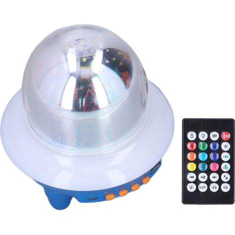 3D Bluetooth RGB-Nachtlicht mit wiederaufladbarem Lautsprecher, 7-farbig wechselndes Nachtlicht, wiederaufladbare Stimmungslampe mit Fernbedienung (Batterien enthalten, Farbe des Sockels zufällig). (1/5)