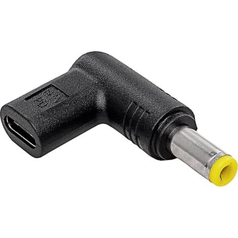 Adaptateur USB-C / 5,5 x 2,5 mm pour ordinateur portable HP Asus AK-ND-C01 Power Delivery 100 W (1/3)