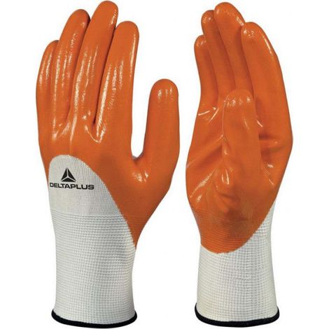 GANTS DE JARDIN - - DPVE715OR09 - POLYESTER - NITRILE - TAILLE 9 ORANGE (1/5)