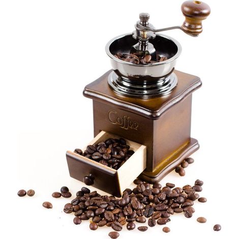 Moulin à café manuel rétro, broyeur à grains portable pour maison, moulin à main compact avec design vintage, appareil à moudre le café domestique (1/5)