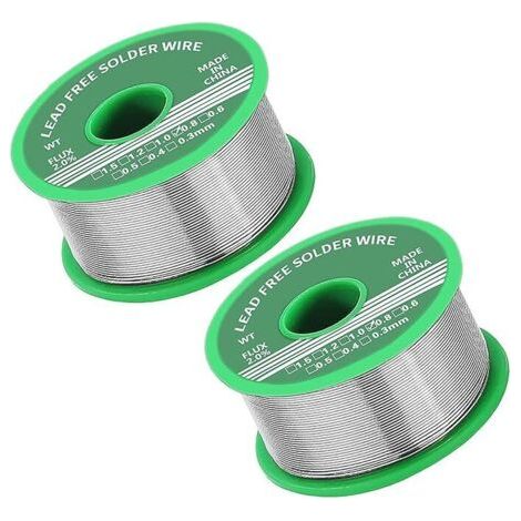 Fil à souder sans plomb 0,8 mm – Âme en colophane – 20 g – Conductivité électrique optimale – Pour réparations électroniques – FLUX 20 G (1/5)