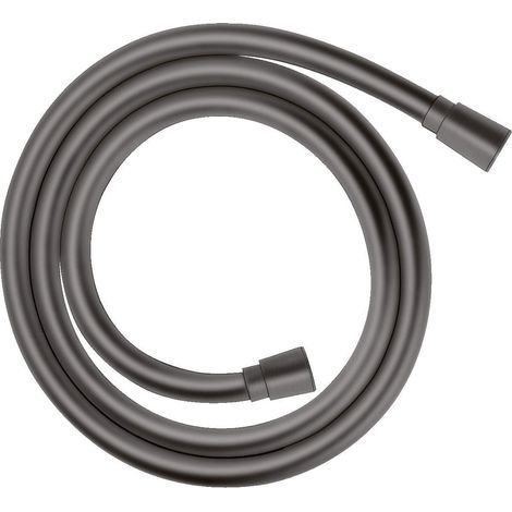 - Duschschlauch - Ausziehbar bis 160 cm - Gebürstete Chrom-Schwarz-Oberfläche - Verdrehsicher - Für moderne Badezimmer (1/5)