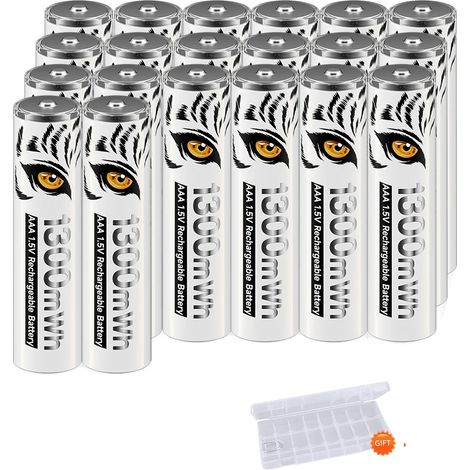Batteries Lithium-ion Rechargeables, 3500mAh AA, 1300mWh AAA (1/2)