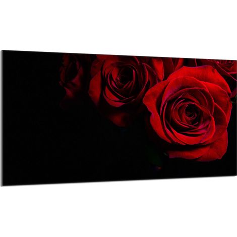 Piastra protettiva in vetro per stufa 90x52 Rose (1/5)