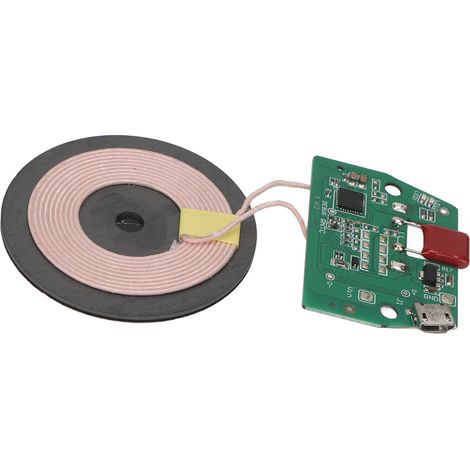 Module de charge sans fil QI, charge rapide, port micro USB, bobine, carte de circuit imprimé (PCBA) pour chargeur sans fil DIY (1/5)