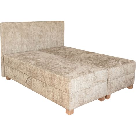 Cama continental Houston 2119, Beige, Continental, Doble, 160x200, Tapiz, Somieres, 165x215x115cm (1/5)