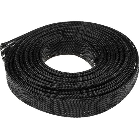 Rs Pro – Gaine thermorétractable 20mm – Noir en PET – Longueur 5m – Pour câbles de 12 à 30mm – Température d'utilisation -40°C à 100°C