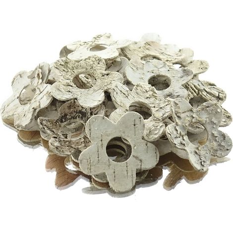 Freese – nature trends Fleurs à éparpiller en écorce de bouleau – Ø 6 cm, boîte de 30 (1/2)