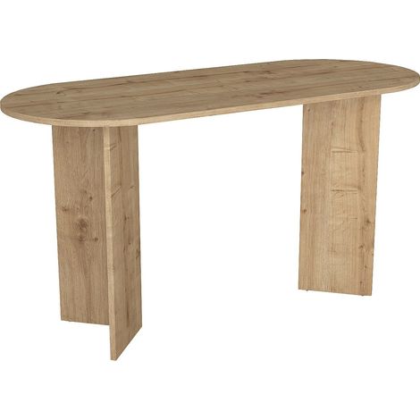 Bureau console - Coloris : Naturel clair - TOPANIA