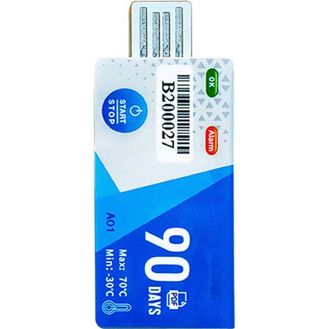 Enregistreur de température USB avec rapport PDF, enregistreur de données de température jetable, enregistrement de données de température pour la chaîne du froid pendant 90 jours, usage médical (1/5)