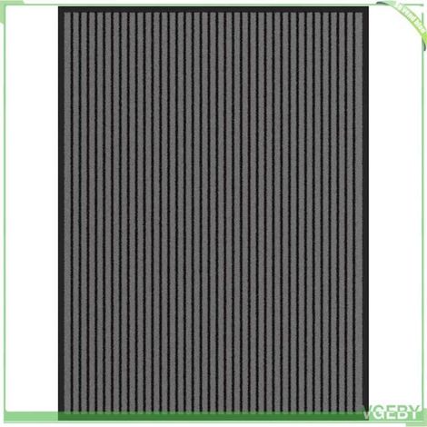 Paillasson d'entrée - FAFEISY - Rayures - Noir et gris - 90 x 120 cm - Antidérapant (1/5)