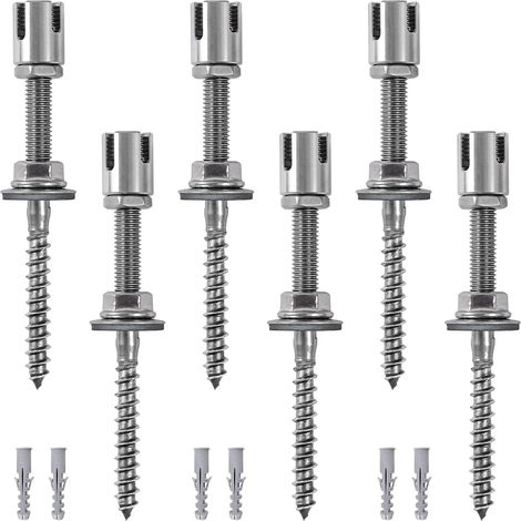 Stainless Steel Climbing Plant Stake Wall Trellis Steel Wall Trellis 6 Pcs Garden Wall Fence Bungee (1/5)