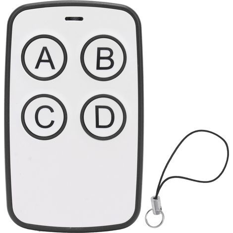 Télécommande universelle sans fil 315 MHz avec 4 touches, clonage de clés, pour bureau, garage et portail roulant électrique (noir). (1/5)