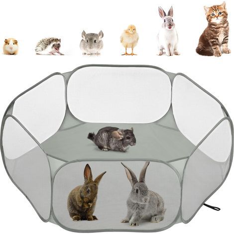 Small Animal Playpen, Waterproof Cage Tent, Steel Wire Frame, Outdoor Fence for Chick/Rabbit (1/5)