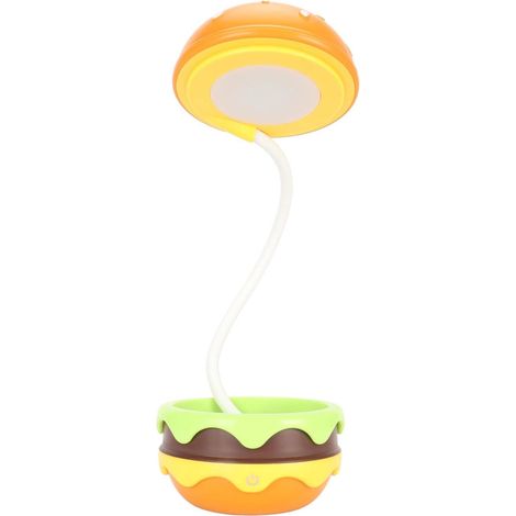 Wiederaufladbare Schreibtischlampe in Hamburgerform, verstellbares und berührungsempfindliches Akzentlicht für Kinder – Geschenkidee für Mädchen- oder Jungenzimmer
