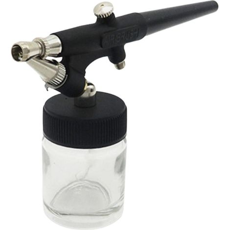Mini-Airbrush-Set mit Saugnapf, 0,8-mm-Farbspritzpistole, Schlauch und 2 ml Farbflüssigkeit