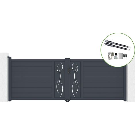 Portail battant 3,5m LIFE H.120cm alu + motorisation RANGER B150 (1/5)