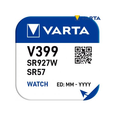 Micro pila de botón Varta silver sr57 - v399 1.55v blíster 1 unid ø9.5x2.73mm