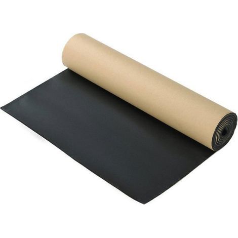 Selbstklebende Neoprenplatte 3 mm x 51 cm x 198 cm – Schwammiger Schaumgummi für Isolierung und Abdichtung – Schwarz (1/5)