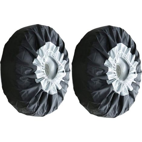 Sollbry Housse de rechange pour roue de secours, housses de rangement anti-poussière pour pneus de 656537cm, 2pcs (1/4)