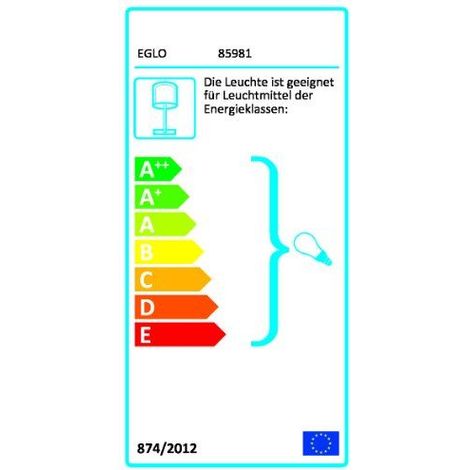 Eglo Iluminación Lámpara de Sobremesa Moderna Blanca y Cromada Troy 3 (1/5)
