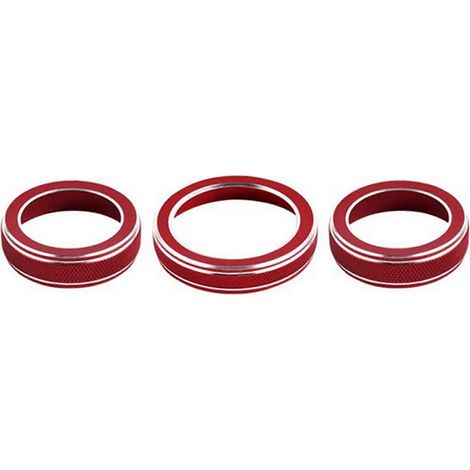 1 jeu de cache-bouton de réglage du volume pour climatiseur - 2014-2021 - Rouge (1/5)