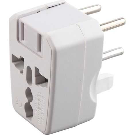Lot de 4 prises adaptatrices universelles multi-normes (UK, UE, Australie, USA), fiche combinée 100-250VAC, voyage et usage mondial. (1/5)