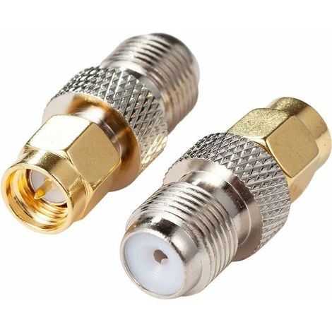 Adaptateur coaxial RF, connecteur SMA mâle vers connecteur F femelle pour RTL-SDR, antenne (lot de 2)