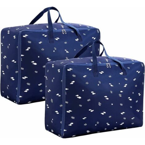 2 Pièces 105L Sac Rangement Vetement, Tiroir de lit, étanche Sac de Rangement sous Lit pour Couette Oreillers Jouets Vestes Literie (1/5)