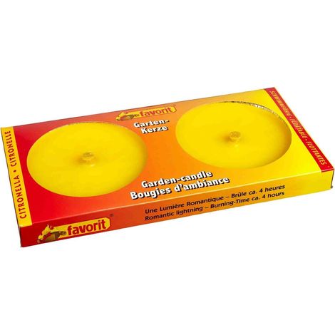 Favorit Schwimmkerze mit Citronella Wachs 2er Pack, bunt, Ø 110 mm Gartenfackeln & Kerzen (1/2)