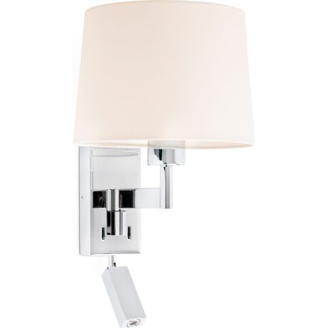 ARTIS Aplique con lector cromo/beige