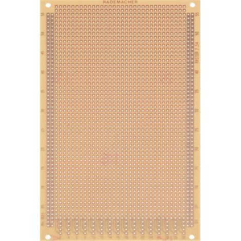 Rademacher WR-Typ 921 Experimentierplatine Hartpapier (L x B) 16 mm x 10 mm 35 µm Rastermaß 2.54 mm
