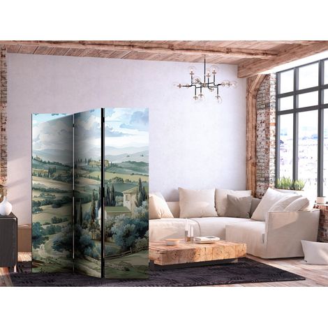Biombo decorativo artgeist paisaje toscano 135x172 cm flizelina madera