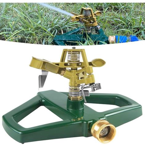 Garden Water Sprinkler, Metal Base, Lawn Sprinkler, Automatic Watering for Garden, Surfaces up to 540 m², 360 Degree Rotating, for Watering Lawn and Garden (1/5)
