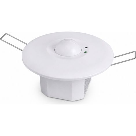 Sensore di Movimento a Microonde 300W 360° Orientabile Montaggio a Incasso Colore Bianco (1/3)