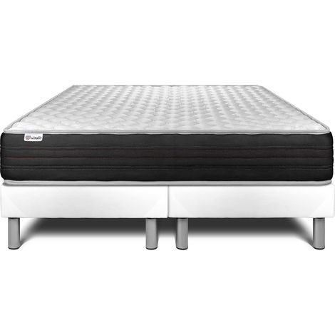 Matratzen- und Lattenrost-Set 2x80x200 cm - Vitalmemo One