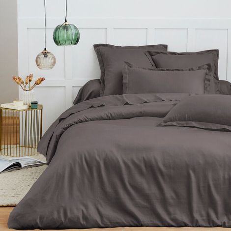 Housse de couette 260 x 240 cm – 100% coton – Tissage 57 fils/cm² – Lavable en machine – Pour lit King Size (1/4)