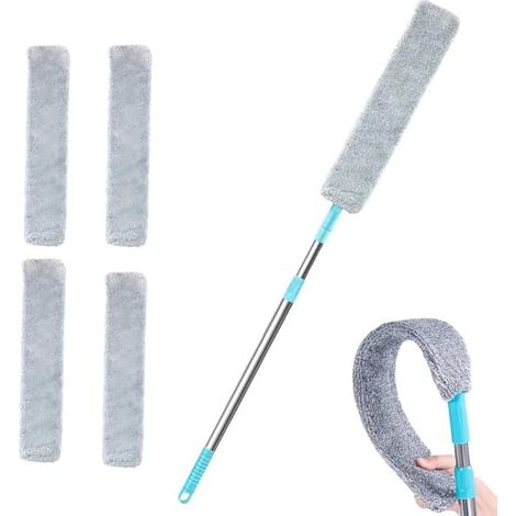Outil de nettoyage extensible pour les recoins - Manche de 152 cm - Pour les espaces restreints (canapé, réfrigérateur) - 4 embouts inclus (1/4)
