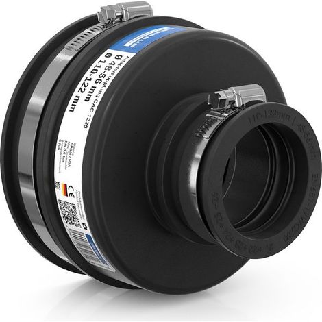 Raccord adaptateur CR CAC 1225, jusqu'à 0,6 bar (110-122 mm à 48-56 mm), EPDM / V2A