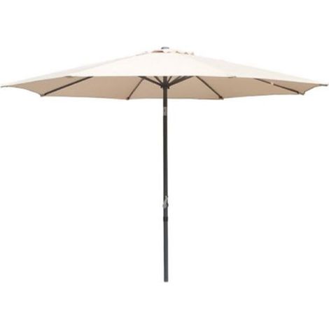 TrAdE Shop Traesio - Ombrellone Da Giardino Gazebo Ombrello Parasole 236xø270cm Beige Con Manovella 206424 - (1/5)