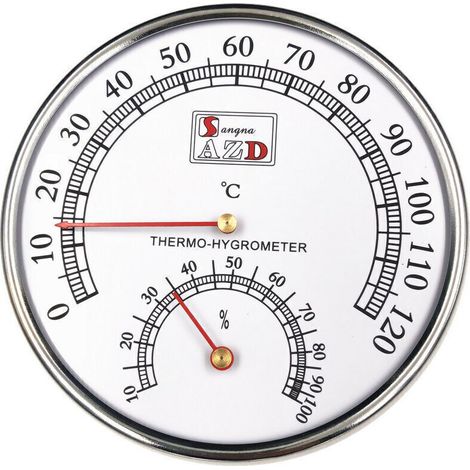 Thermomètre Hygromètre de Salle de Sauna, Mètre Celsius Moniteur ​pour Ateliers, Piscine, Entrepôts Spa Accessoire de sauna