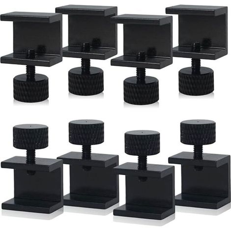 Lntyq 8 Pièces Clip de Lit D'imprimante 3D, Imprimante 3D Pince de Lit en Verre Accessoires pour Ender 3s 3 Pro, 5 Pro, CR-20 Pro, CR-10S Pro