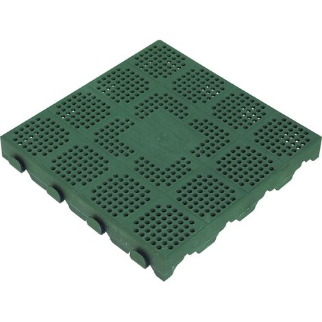 Artplast – Plateforme modulaire en polypropylène vert 400 x 400 x 48 mm – Drainante pour espaces extérieurs – Résistante aux intempéries