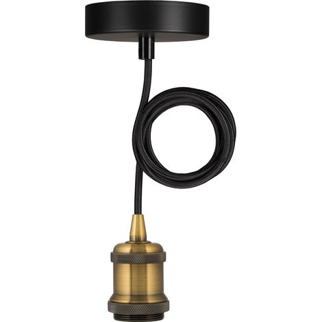 luminaire suspendu - bailey oslo - e27 - 1.5 mètres - or antique - bailey 141470