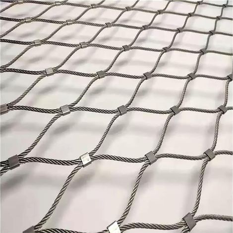 304 Filet De Corde en Acier Inoxydable, Treillis Métallique Multifonctionnel, Cloture Jardin, Grillage Rigide, Filet De Sécurité pour Garde-Corps D'extérieur(0.8x15m) (1/5)