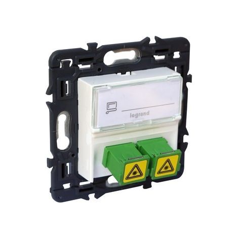 Valena Next 2 x SC/APC Glasfaser-Durchgangsbuchse, weißer Push-Pull-Anschluss (1/2)