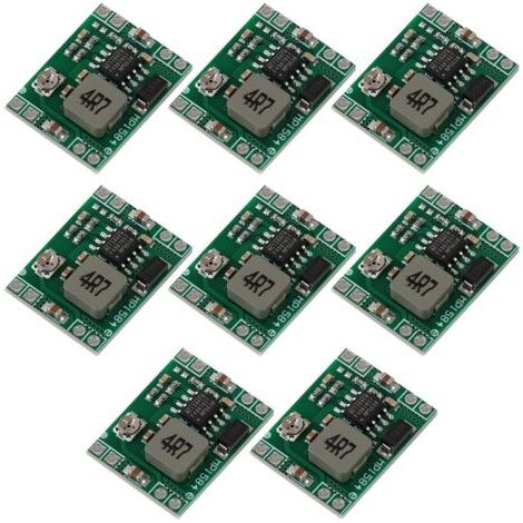 Module Abaisseur Réglable, MP1584EN, Convertisseur DC-DC Miniature 8 Pièces 3A 4.5-28V à 0.8-20V Pour Arduino LED Projets Électroniques Véhicules Drones Robots et Applications DIY Compactes (1/5)